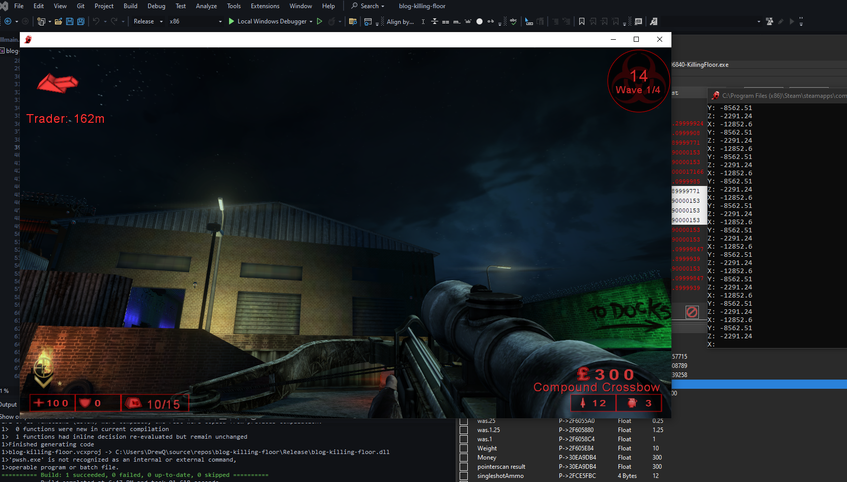 Reverse Engineering and DLL Cheat Development for Killing Floor (Part 1) – Mapping the Player Class